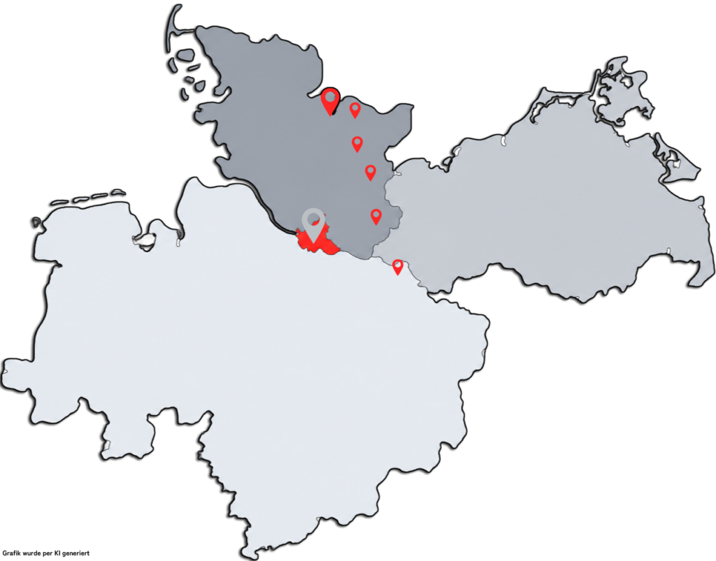 Die Firma Mahrt hat Standorte in Hamburg, Schleswig-Holstein und Niedersachen